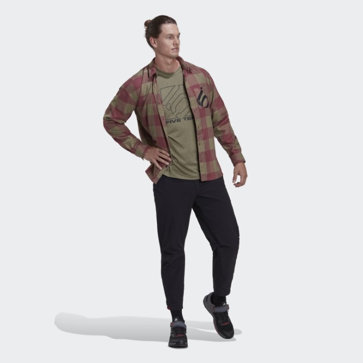 Camisa De Franela Orbit Green Five Ten Marca De Los Valientes (género Neutral) Adidas