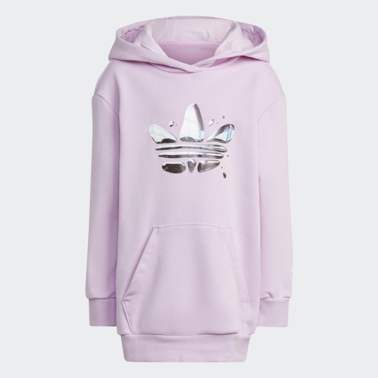 Conjunto De Leggings Con Capucha Y Gráfico Lila De Adidas