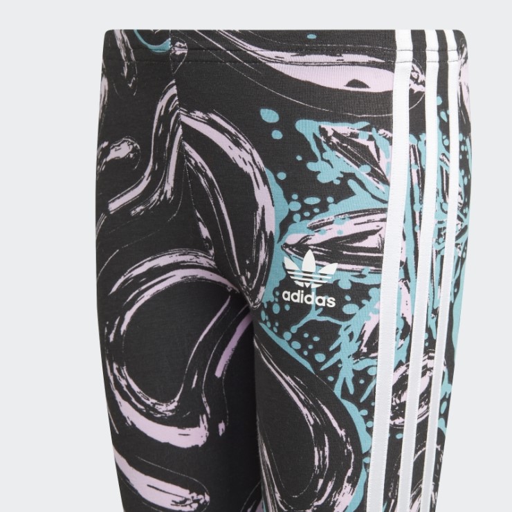 Conjunto De Leggings Con Capucha Y Gráfico Lila De Adidas