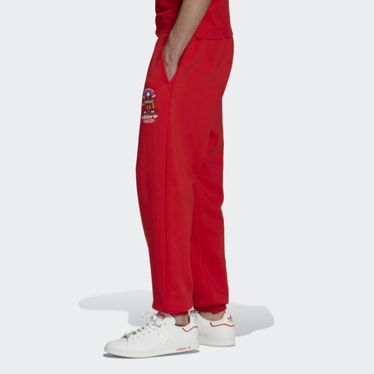 Joggers Deportivos De Navidad (género Neutral) Rojo Adidas