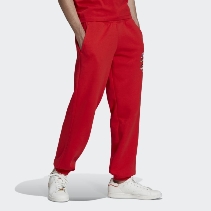 Joggers Deportivos De Navidad (género Neutral) Rojo Adidas