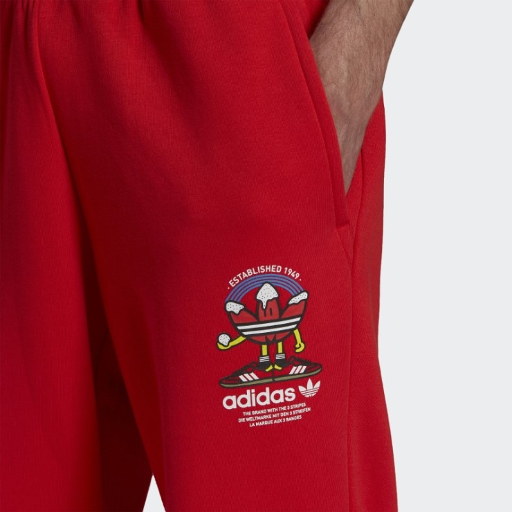 Joggers Deportivos De Navidad (género Neutral) Rojo Adidas