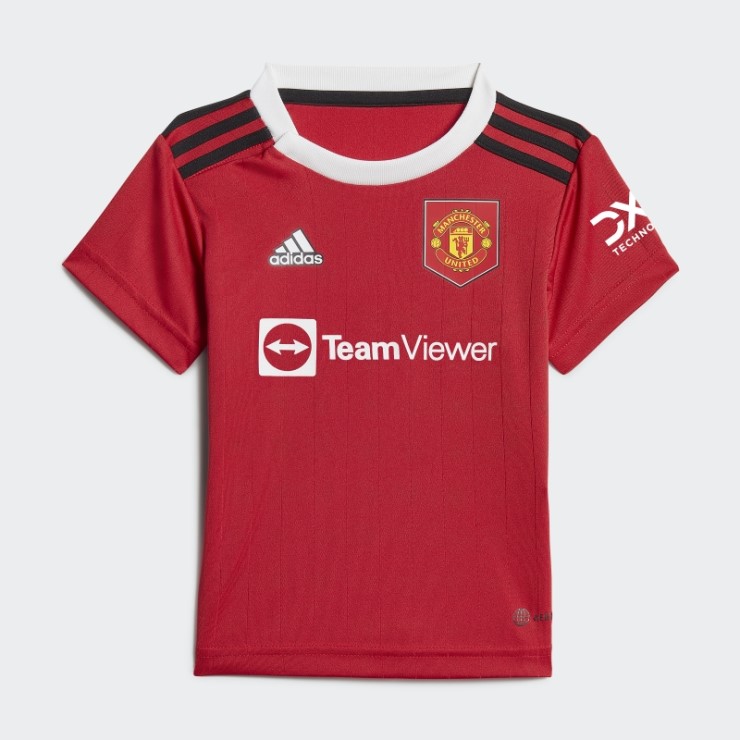 Camiseta Bebe Manchester United 22/23 Primera Equipacion Adidas Real Red