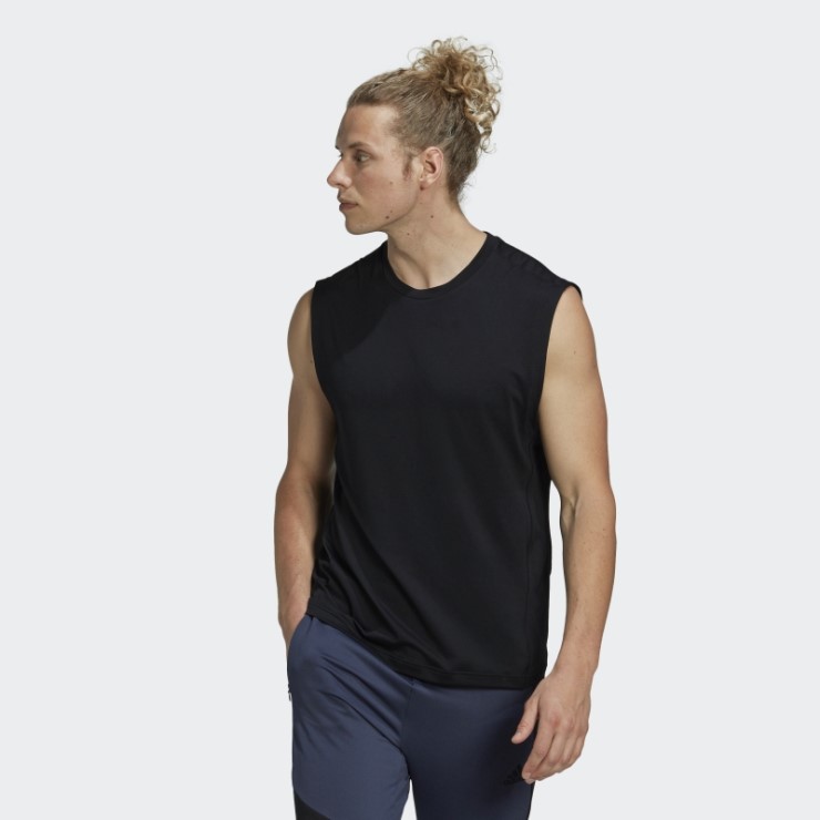 Camiseta Sin Mangas Adidas Yoga Negra