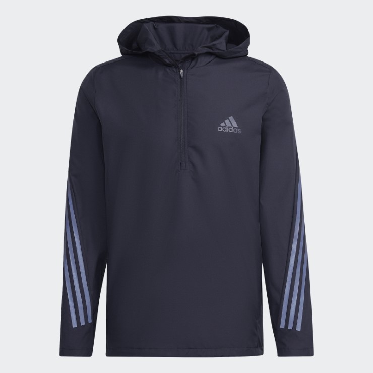 Chaqueta Adidas Run Icon 3 Rayas Negra