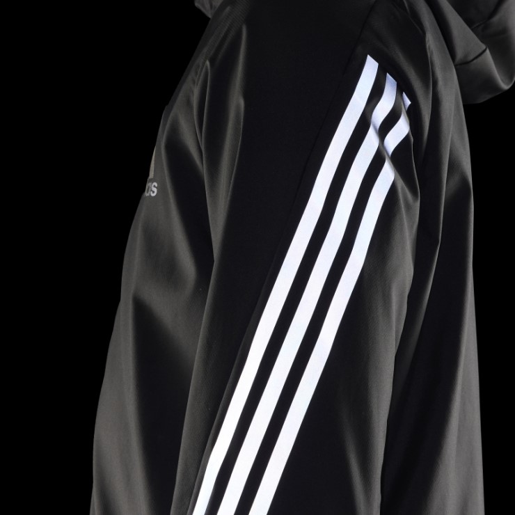 Chaqueta Adidas Run Icon 3 Rayas Negra