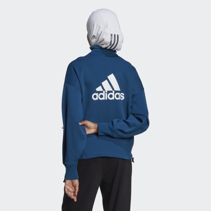 Sudadera Con Cremallera De Un Cuarto De La Insignia De Iconos Del Futuro Marino Adidas