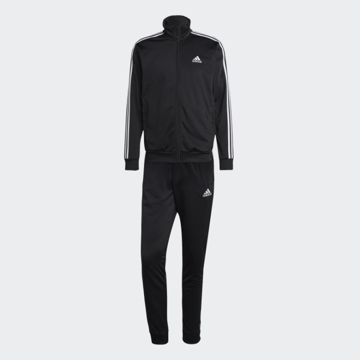 Chándal Básico Negro De Tricot Con 3 Rayas De Adidas