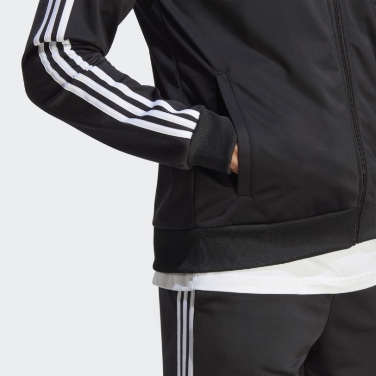 Chándal Básico Negro De Tricot Con 3 Rayas De Adidas