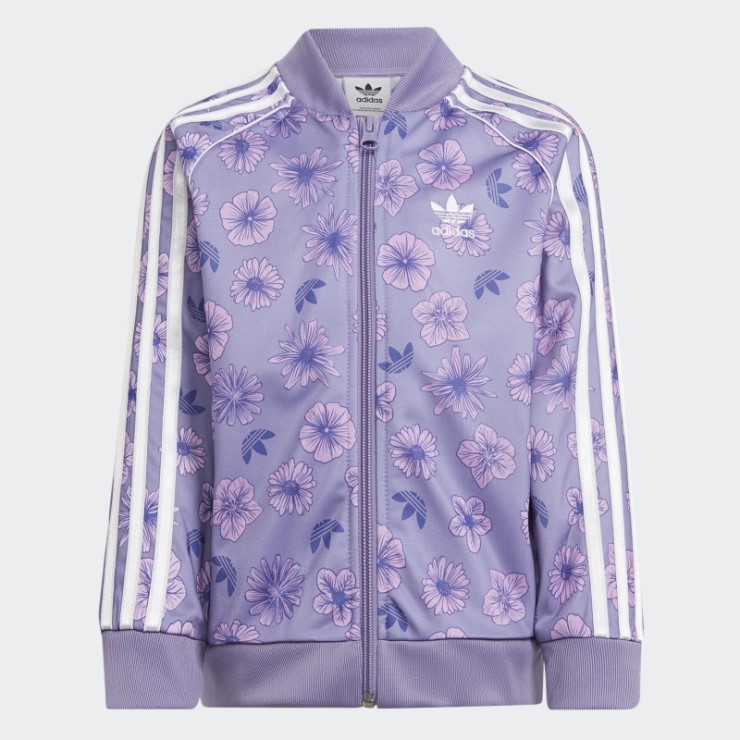 Chándal Floral Adidas Lila