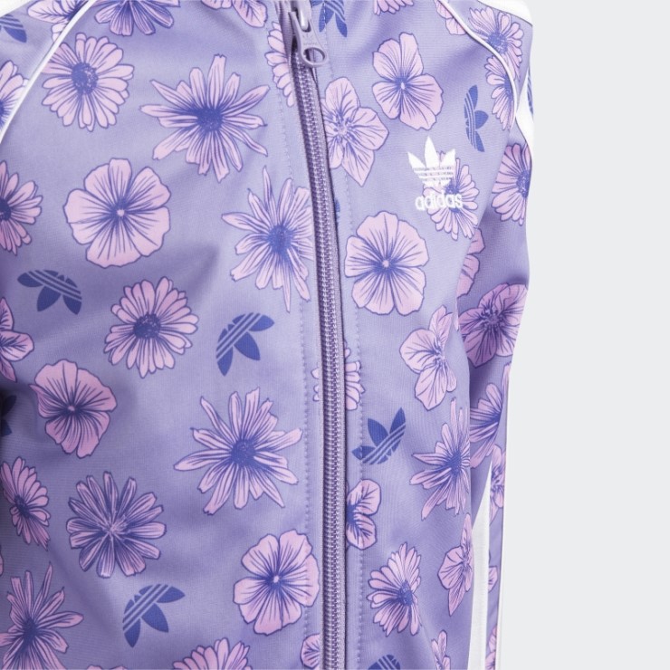 Chándal Floral Lila De Adidas