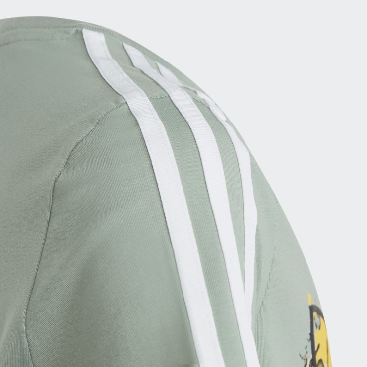 Vestido Adidas Animal Print Tee Plata Verde