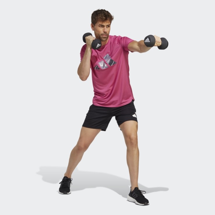 Camiseta Fucsia De Adidas Diseñada Para El Movimiento Hiit Training