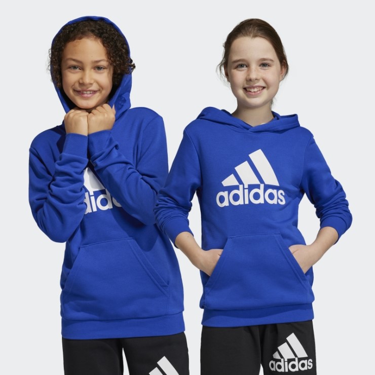 Sudadera Adidas Azul Con Logo Grande De Algodón