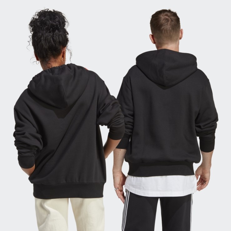 Adidas Sudadera Negra Con Gráfico