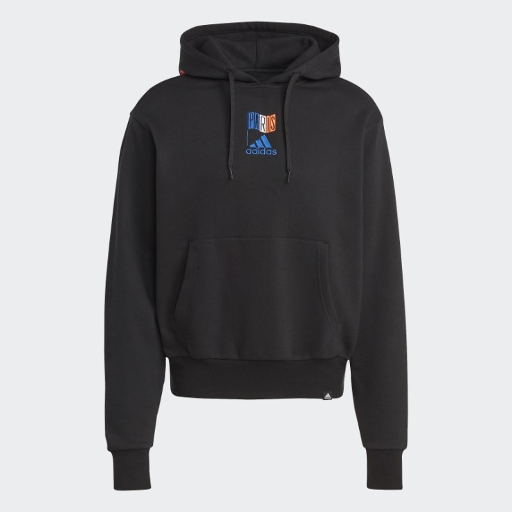 Adidas Sudadera Negra Con Gráfico