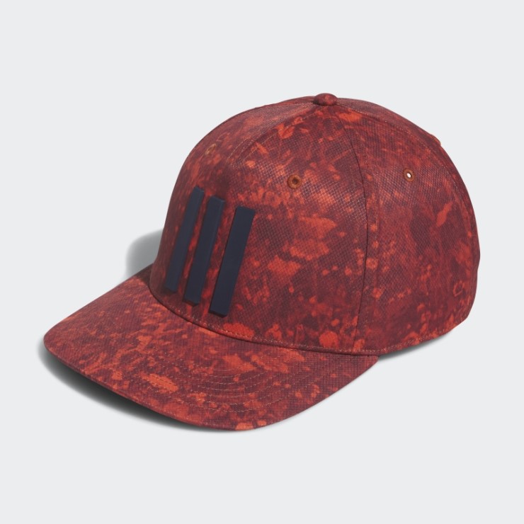 Gorra Roja Con Estampado De 3 Rayas De Adidas