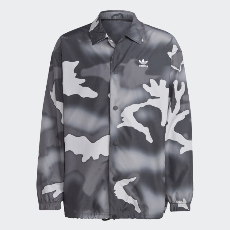Chaqueta De Entrenador De Camuflaje De Gráficos Negro Adidas