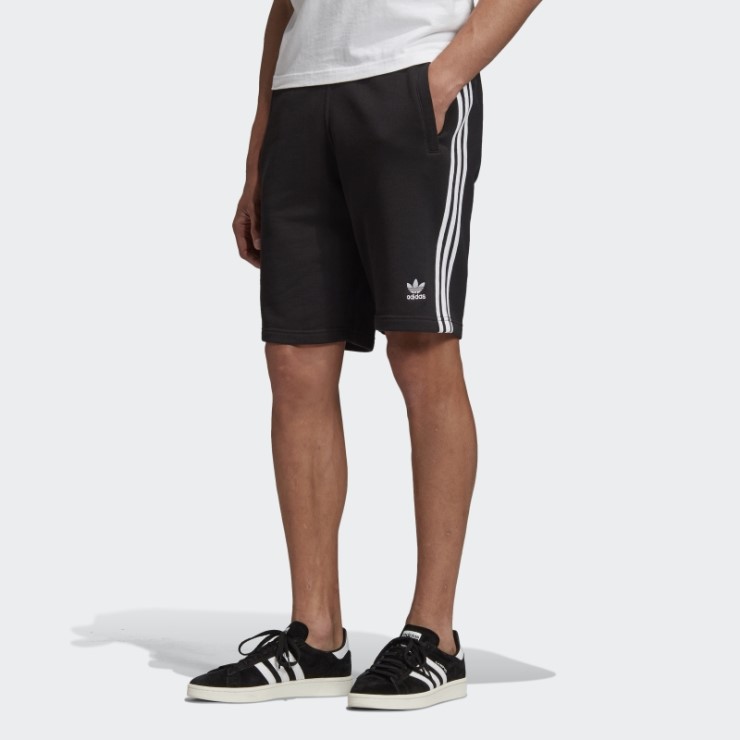 Pantalón Corto De Chándal De 3 Rayas Negro Adidas