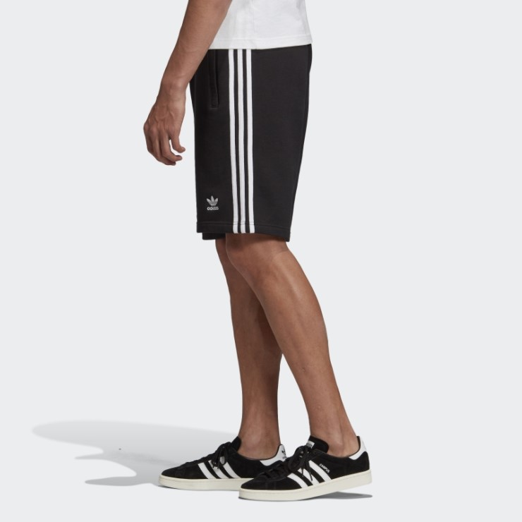Pantalón Corto De Chándal De 3 Rayas Negro Adidas