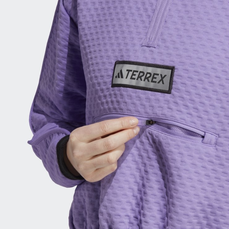 Chaqueta Polar Terrex Utilitas Media Cremallera Violeta Adidas
