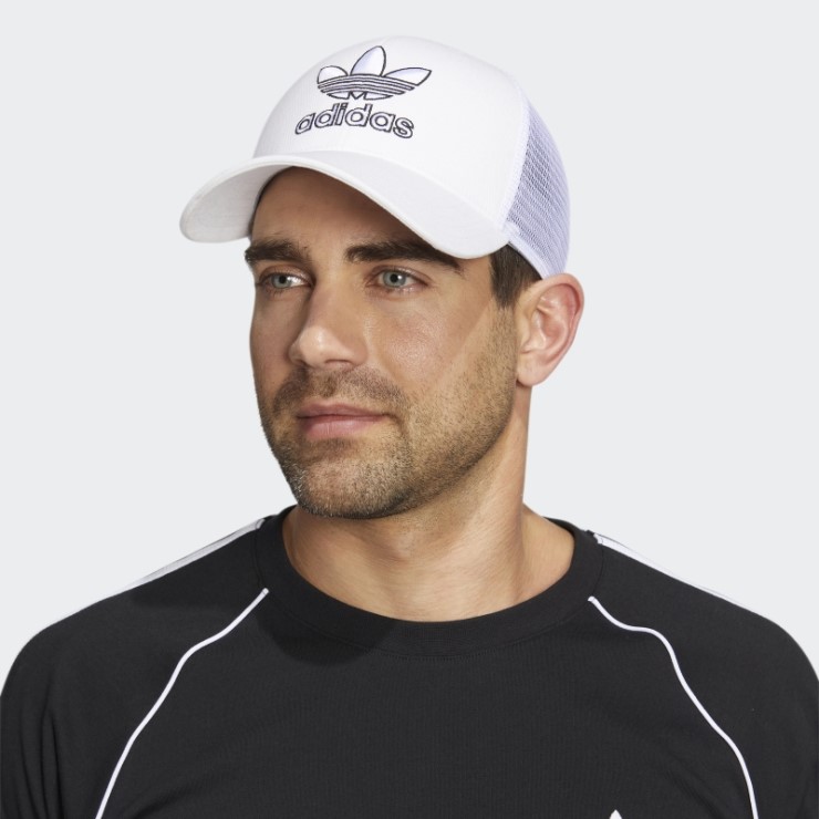 Gorra Trucker Estructurada Adidas Blanco