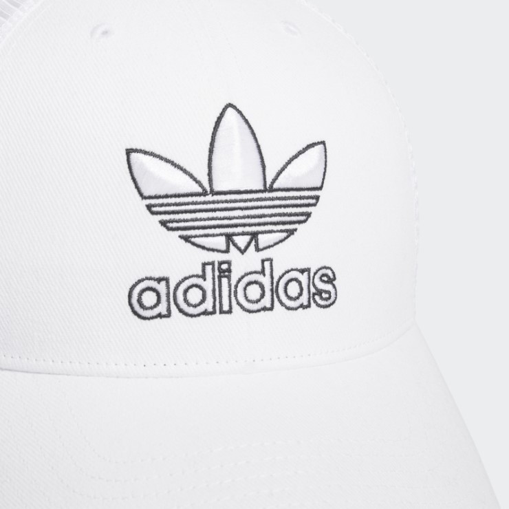 Gorra Trucker Estructurada Adidas Blanco