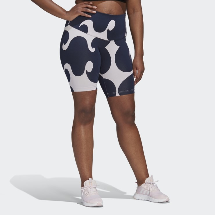 Mallas Cortas Adidas Marimekko Rib Hasta La Rodilla (talla Grande) Tinte Morado