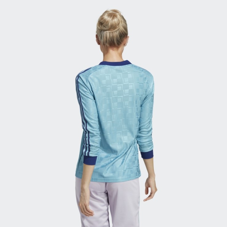 Camiseta Adidas Tiro Manga Larga Azul