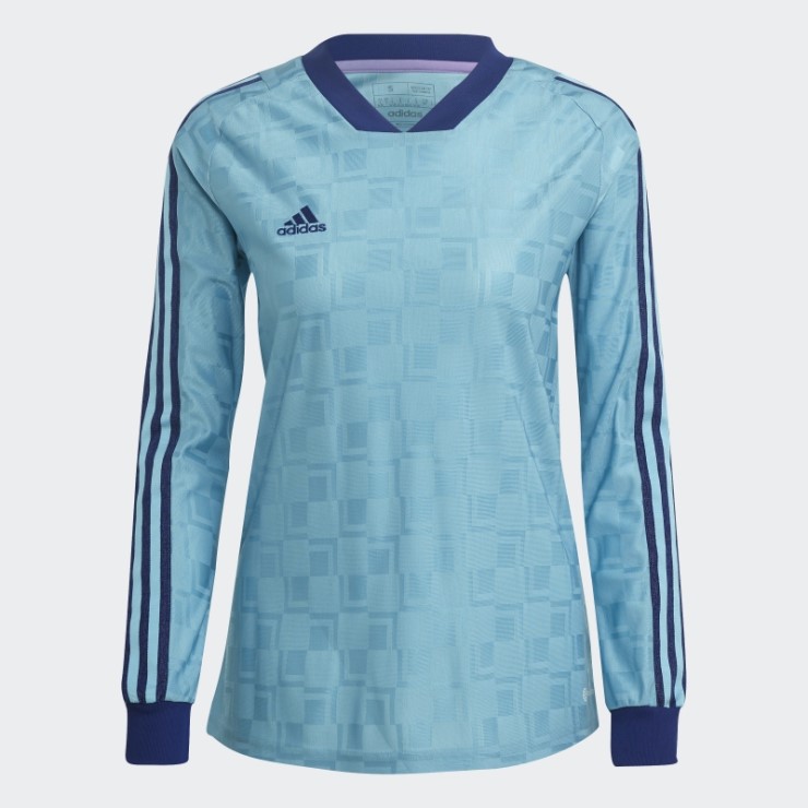 Camiseta Adidas Tiro Manga Larga Azul