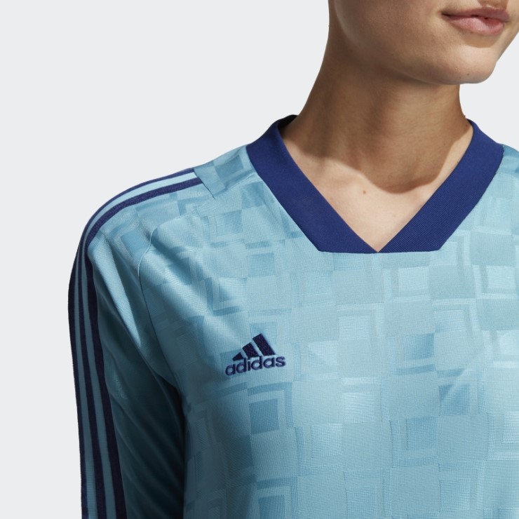Camiseta Adidas Tiro Manga Larga Azul
