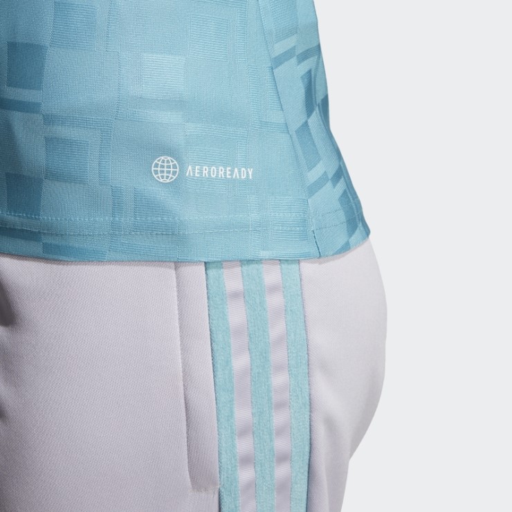 Camiseta Adidas Tiro Manga Larga Azul