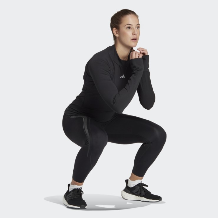 Camiseta De Entrenamiento Adidas Techfit Aeroready Warm Manga Larga Negra