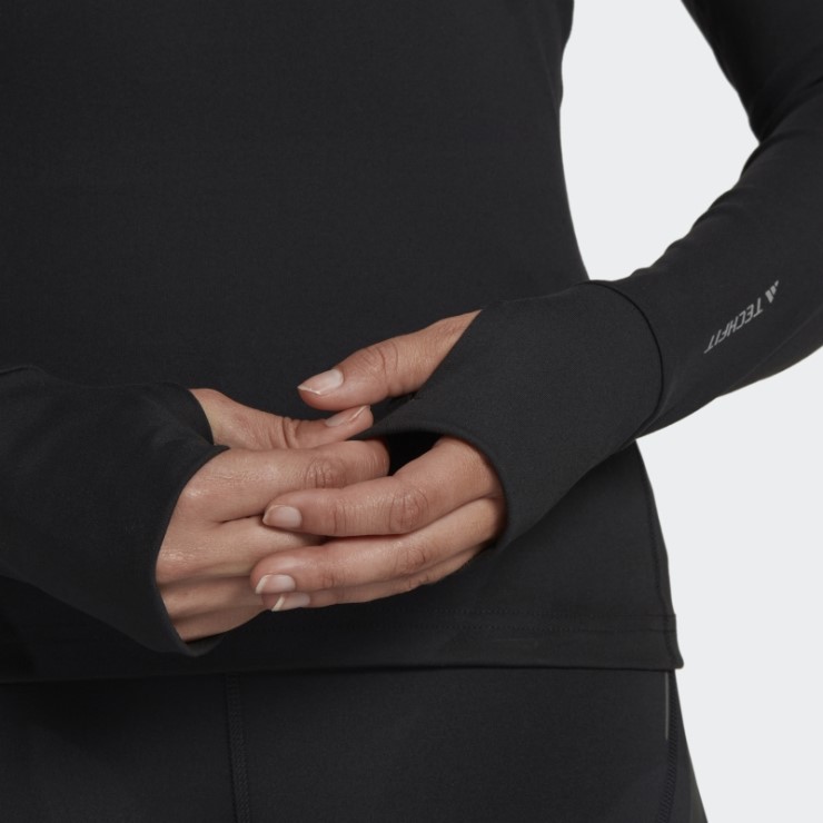 Camiseta De Entrenamiento Adidas Techfit Aeroready Warm Manga Larga Negra