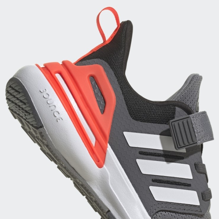 Adidas Rapidasport Bounce Elastic Lace Top Strap Zapatos Gris