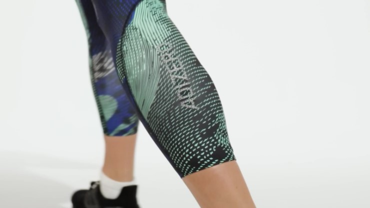Adidas Adizero Running Allover Print 7/8 Leggings Azul