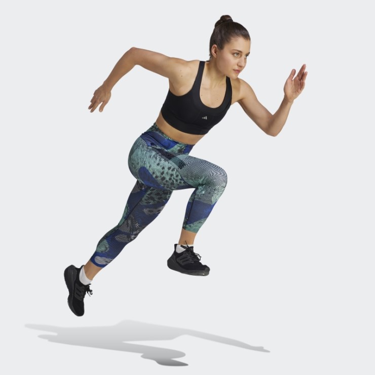 Adidas Adizero Running Allover Print 7/8 Leggings Azul