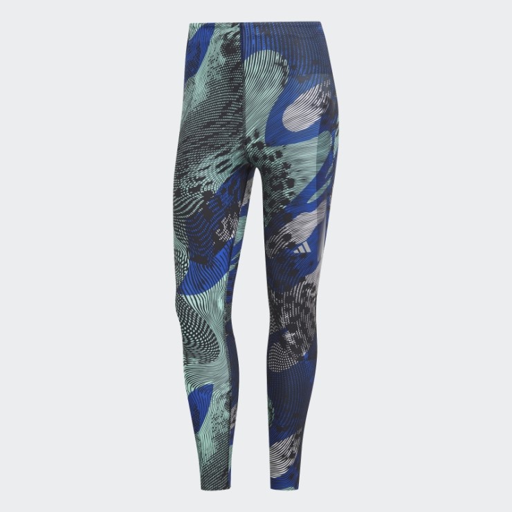 Adidas Adizero Running Allover Print 7/8 Leggings Azul