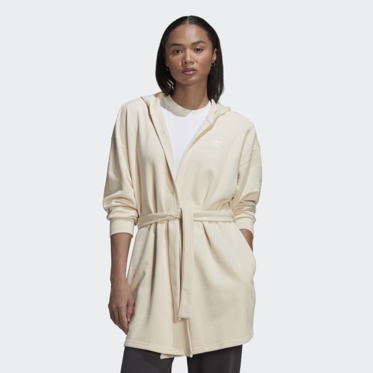 Cárdigan Adidas Blanco Con Capucha