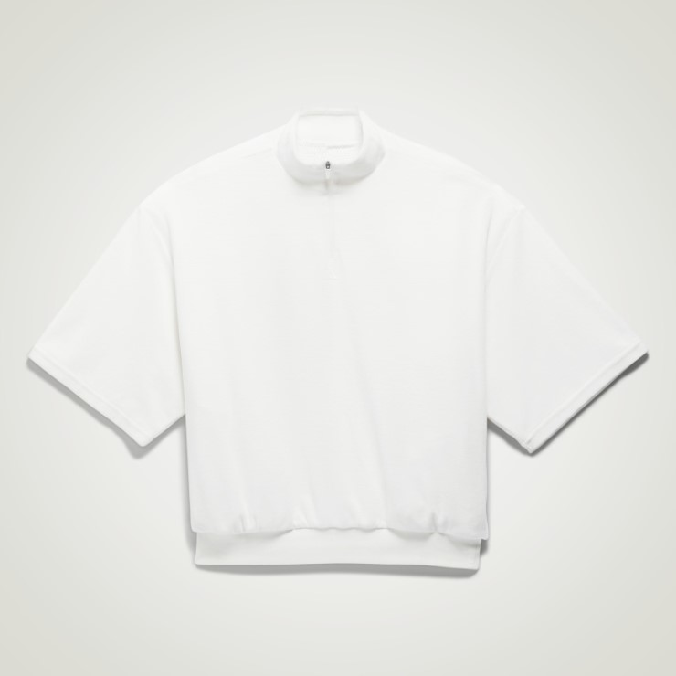 Sudadera Adidas One Basketball Velour 1/2-zip Blanco Caliente