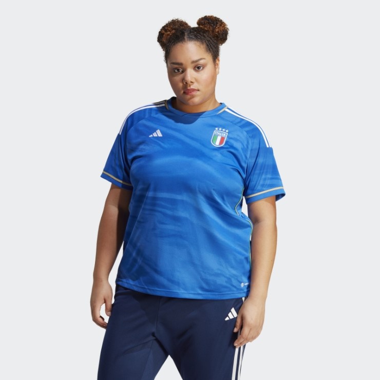 Camiseta Azul Adidas Italy 23 Primera Equipación (talla Grande)