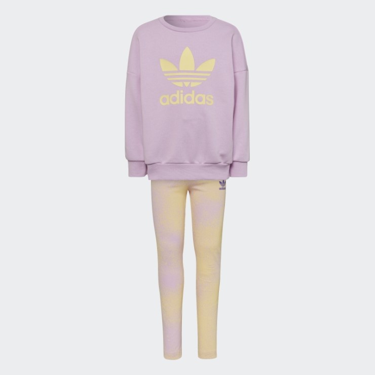Conjunto Lila Con Logo Gráfico De Adidas