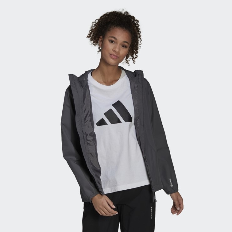 Chaqueta Essentials Rain.rdy Adidas Gris