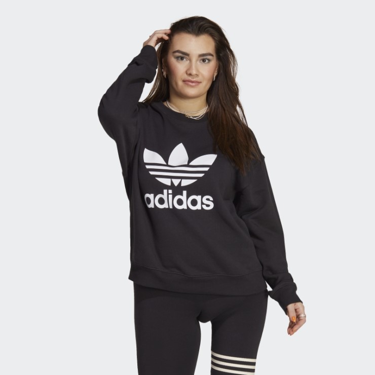Sudadera Adidas Trefoil Crew Negra
