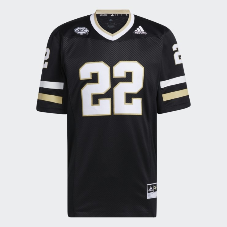 Negro Adidas Georgia Tech Camiseta Clásica Negra