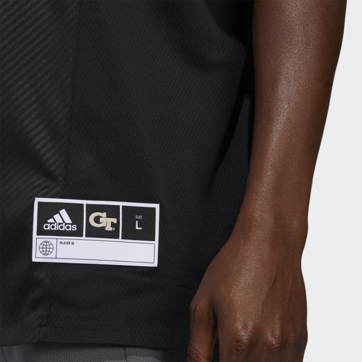 Negro Adidas Georgia Tech Camiseta Clásica Negra