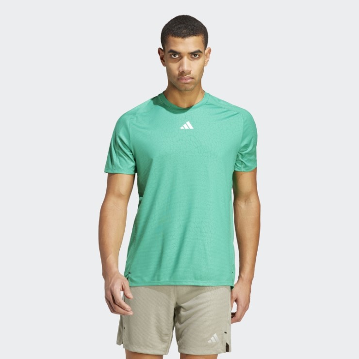 Camiseta Adidas Training Pu Print Verde Cancha