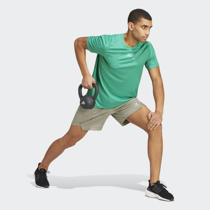 Camiseta Adidas Training Pu Print Verde Cancha