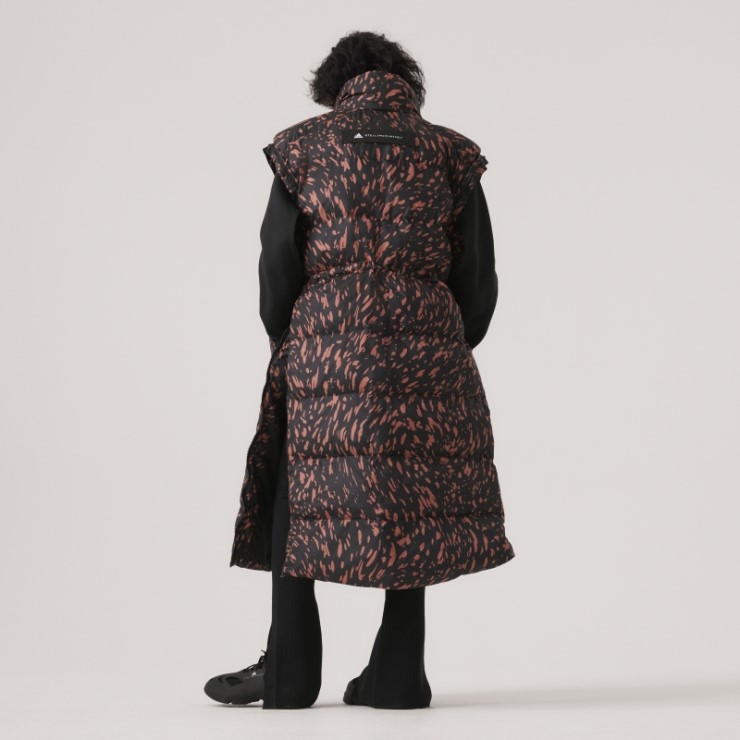 Negro Adidas By Stella Mccartney Chaqueta Larga De Invierno Acolchada Caliente