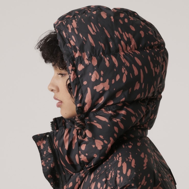 Negro Adidas By Stella Mccartney Chaqueta Larga De Invierno Acolchada Caliente